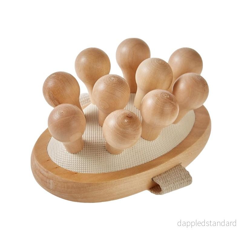 Massageborste med Träknoppar