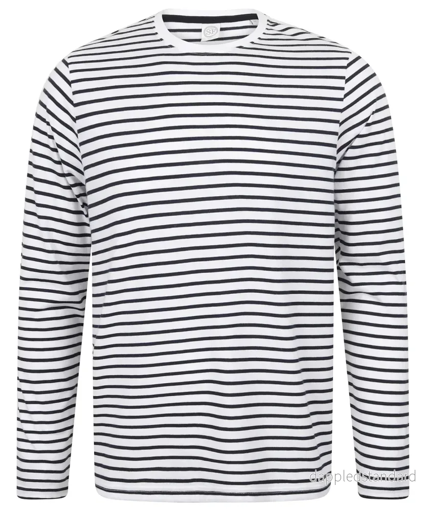 Unisex långärmad randig T-shirt - Bild 2