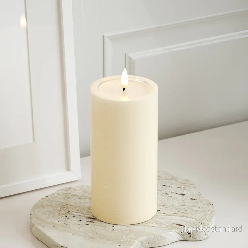 Unique LED Blockljus Cream 7,5x15 cm - Bild 3