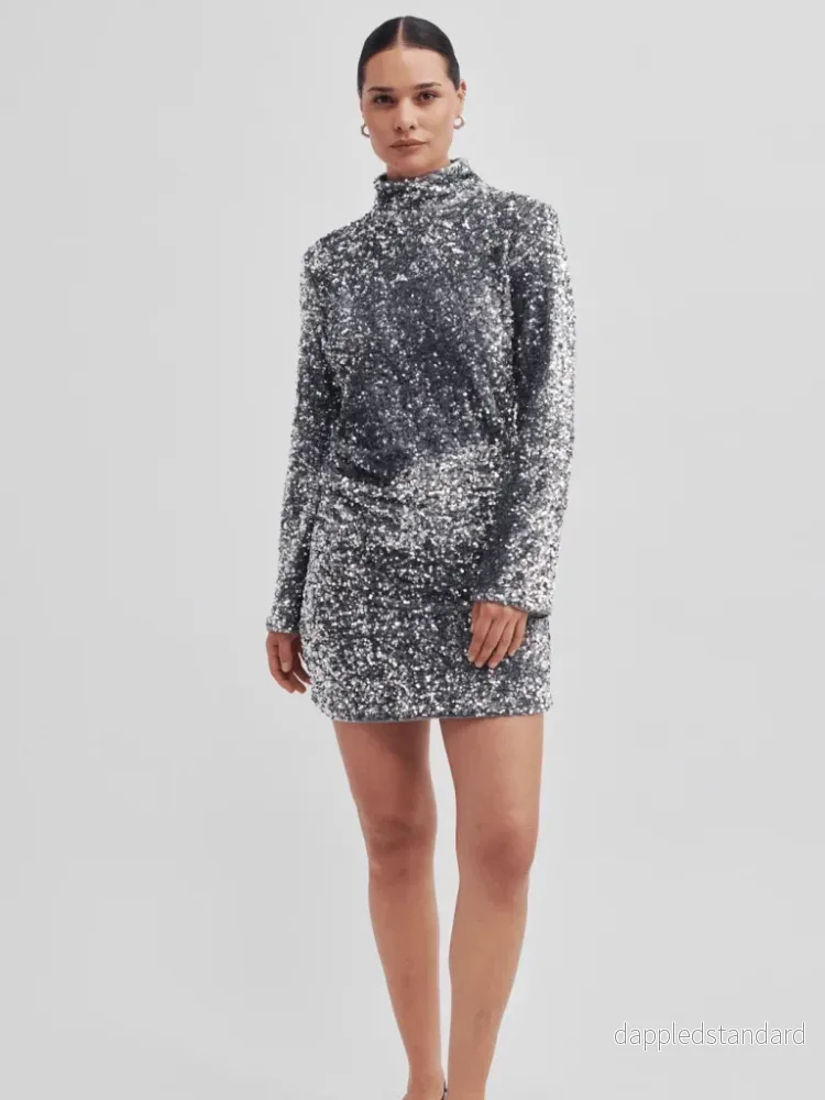 Silver Second Female Shimmer Glimmer Dress