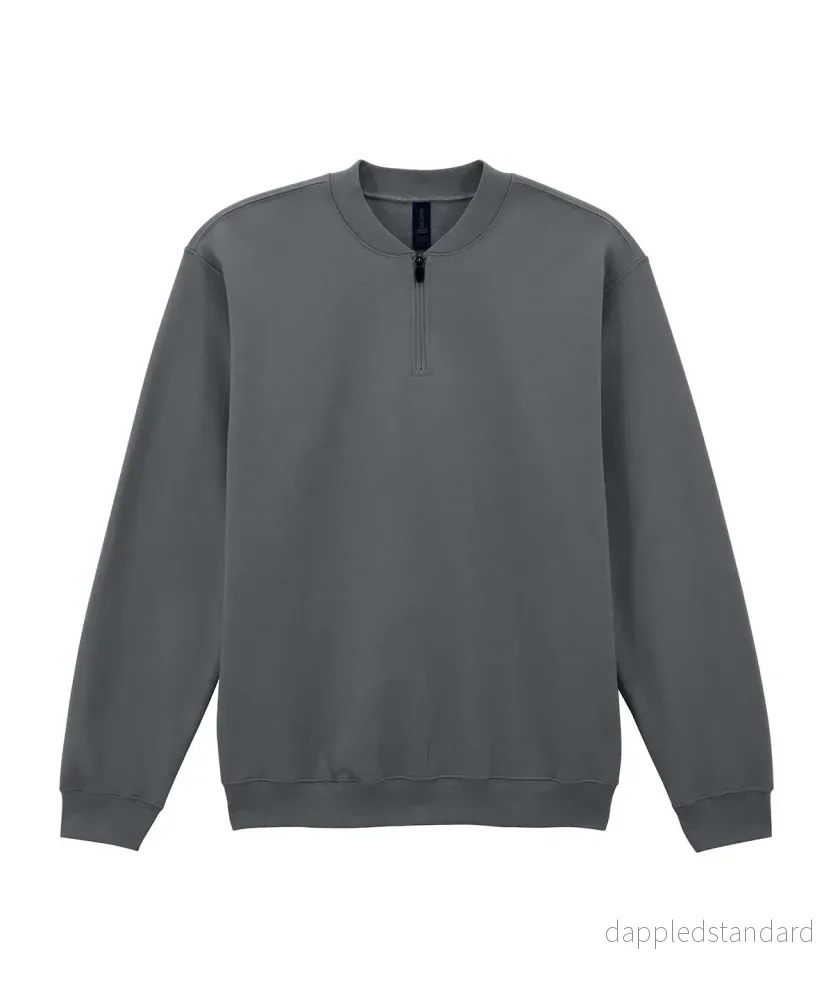 Gildan - Softstyle Midweight Fleece med 1/4 Dragkedja för Vuxna - Bild 3