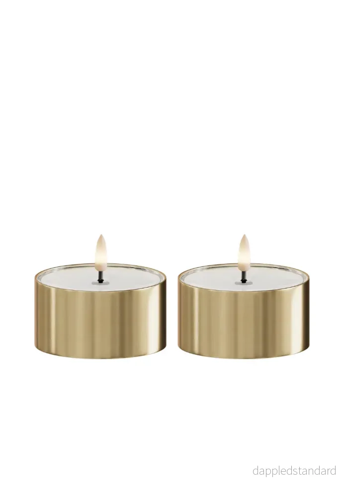 Värmeljus Metall 2-Pack Utomhus 8×4,3 cm