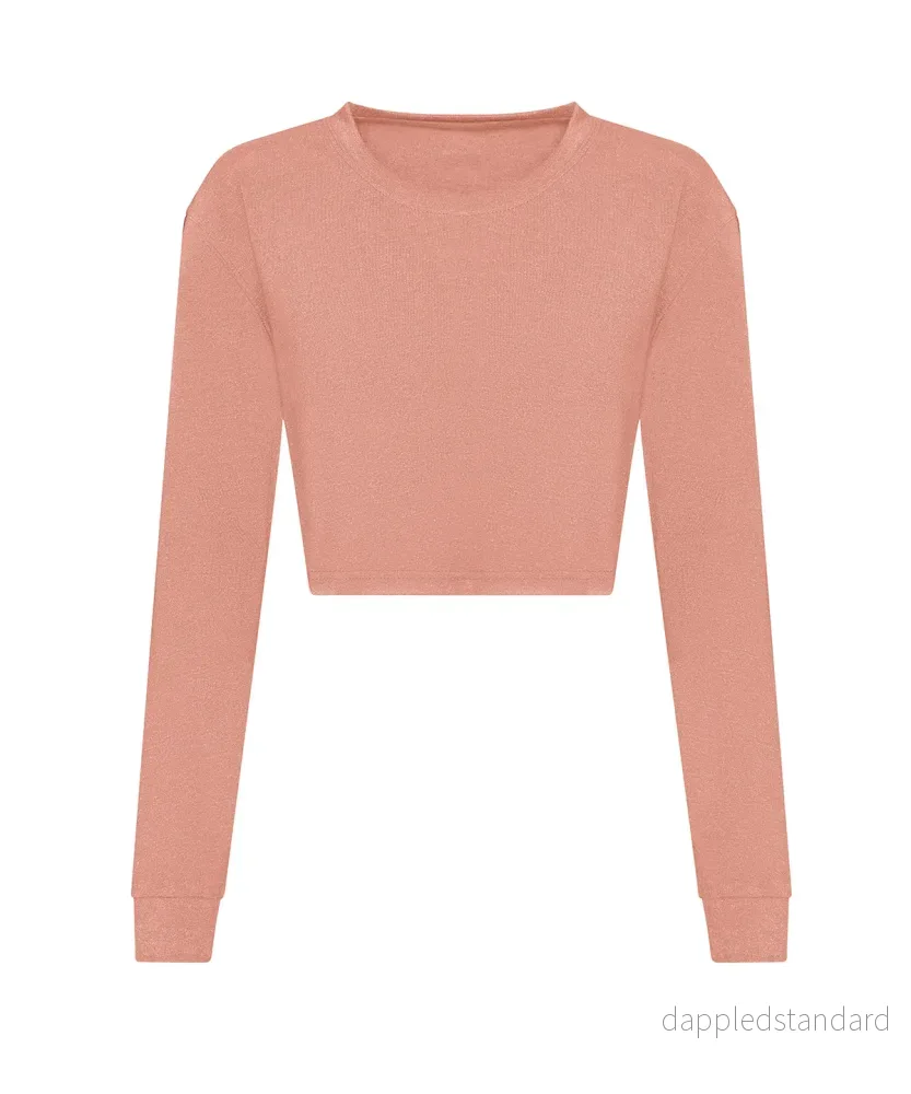 Ladies Long Sleeve Cropped T-Shirt - Bild 2