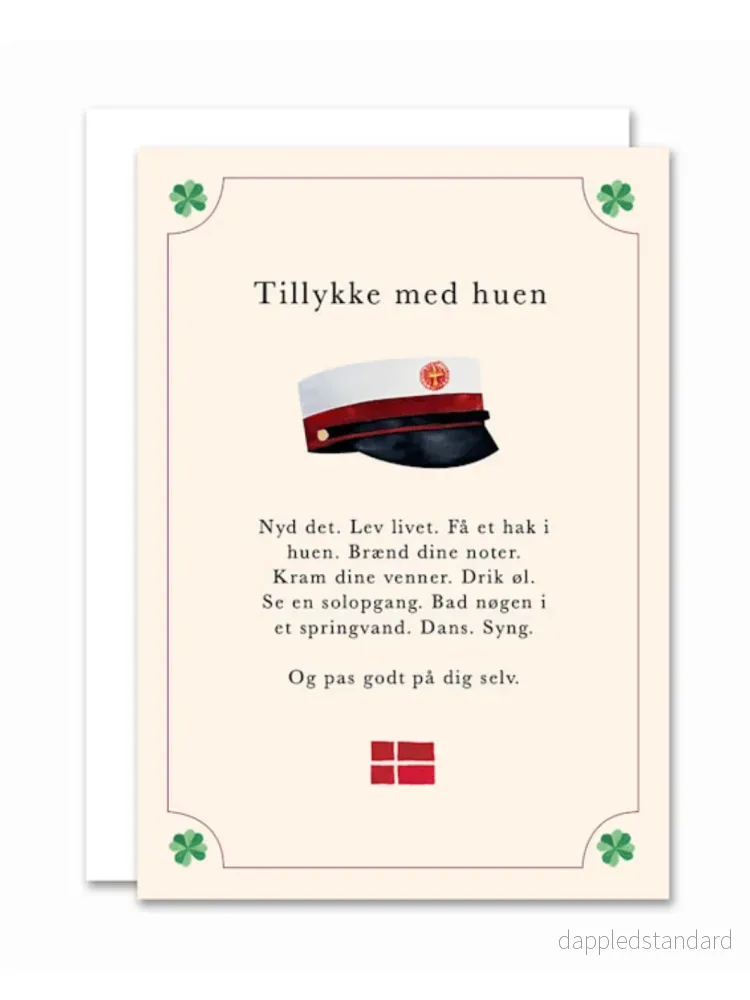 All By Voss - Til Studenten Med Rød Hue - A6 Kort