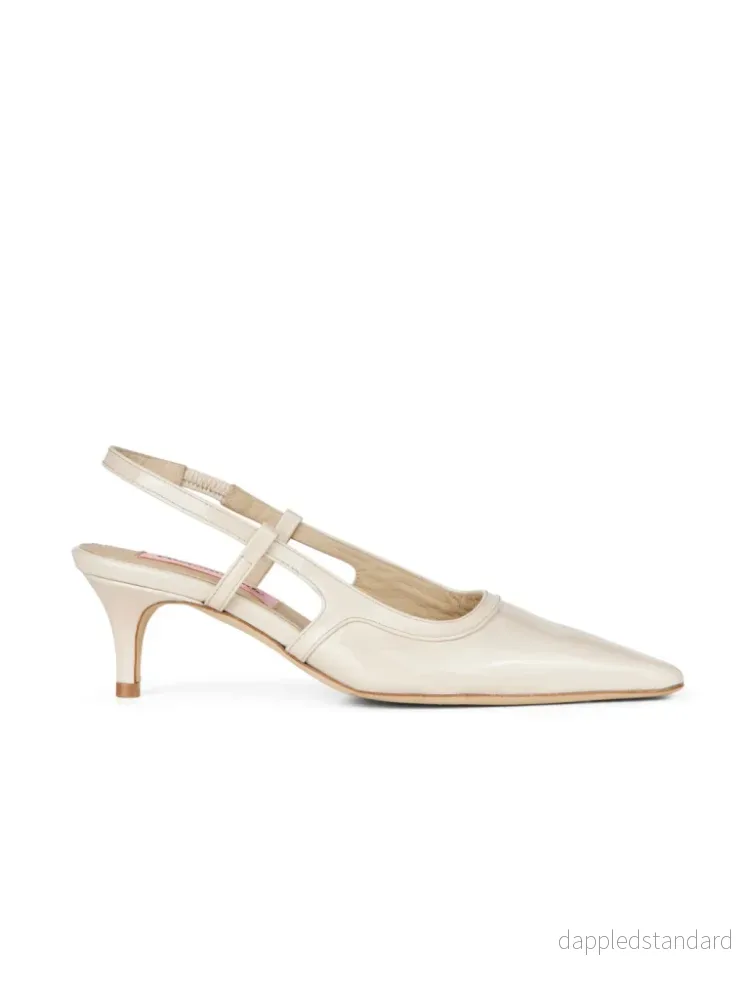 Ljus Beige Blank Custommade Anita Slingback Styled - Bild 3