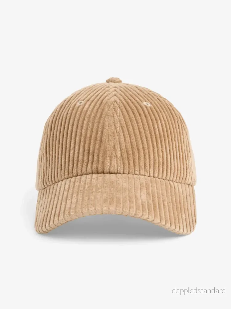 Beige Upfront Fløjls Kasket