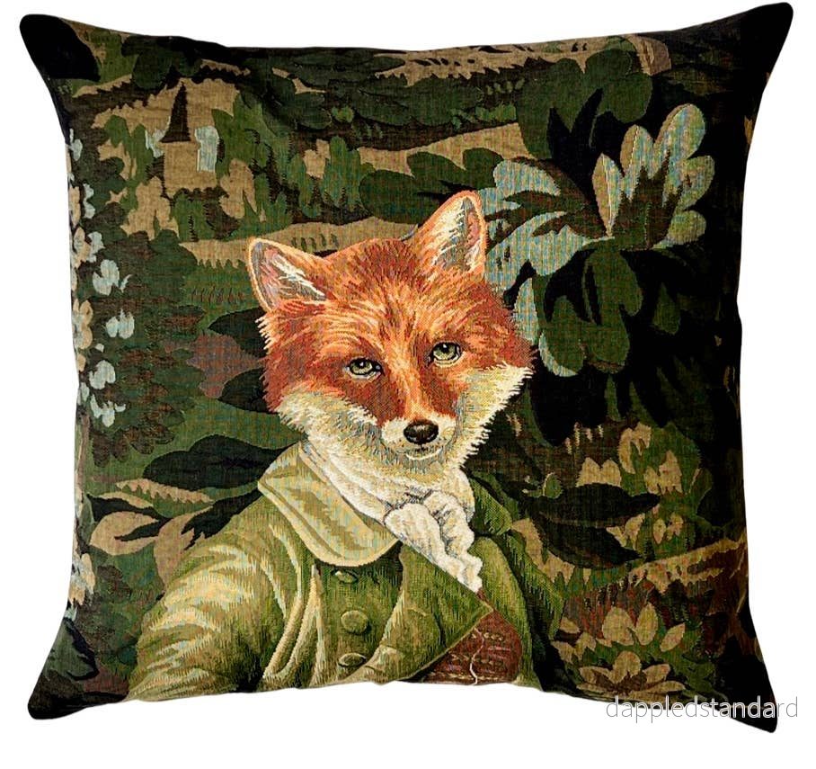 Fox kuddfodral – räv i skog Fox kuddfodral – räv i skog
