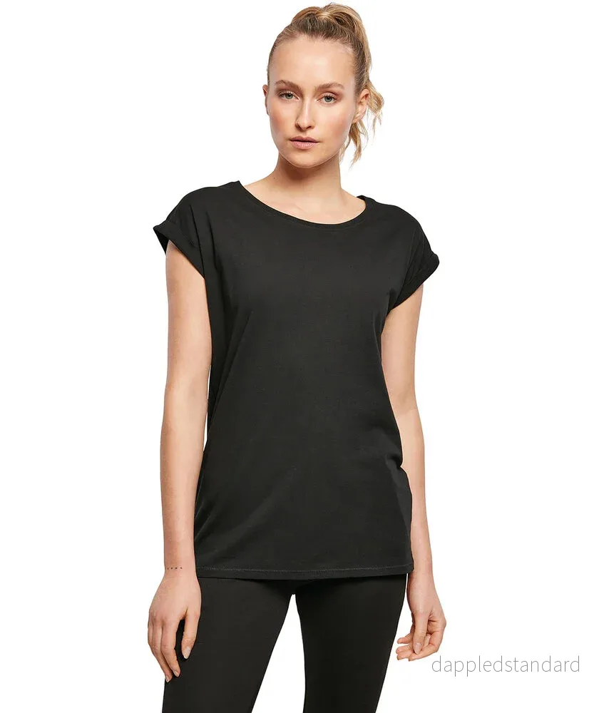 BUILD YOUR BRAND Women’s organic extended shoulder tee BY138 BUILD YOUR BRAND Women’s organic extended shoulder tee BY138