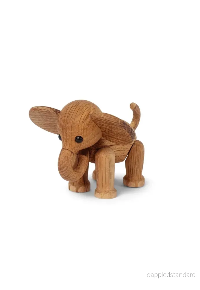 Ella Elefant Baby Trädekoration 9 cm Ek/Lönn - Bild 2
