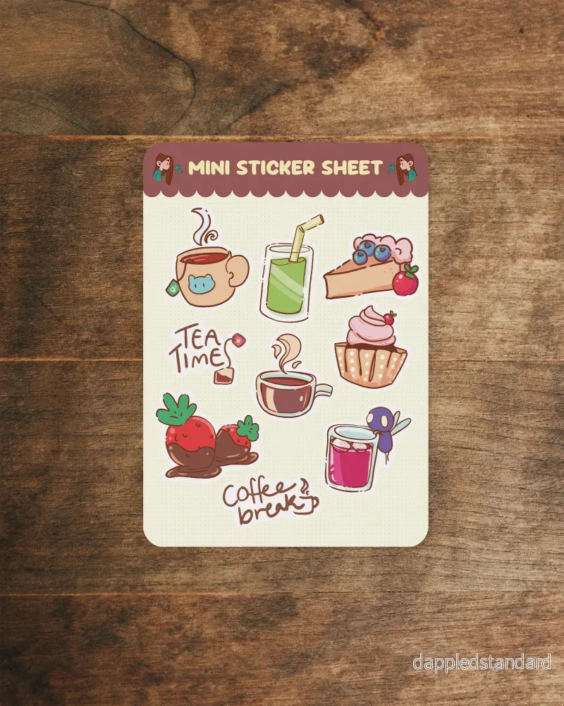 Mini stickersheet – Fika Mini stickersheet – Fika