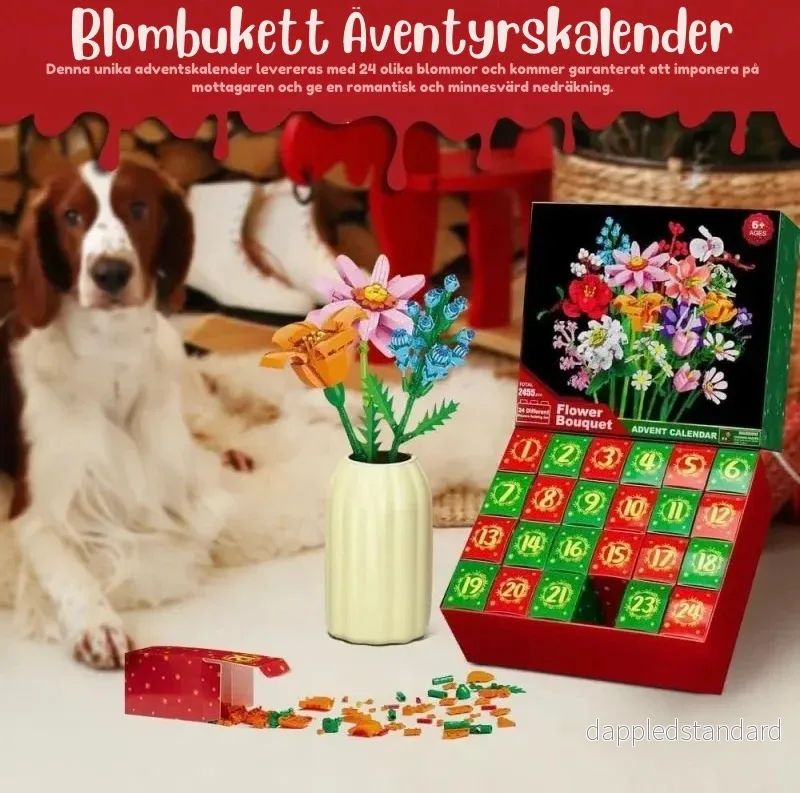 Julbukett Byggbox™ | Blombukett Adventskalender Byggklossar | Julräknare Blind Box - Bild 3