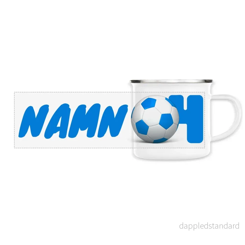 Football Fan Blue | Hållbar Emaljmugg Football Fan Blue | Hållbar Emaljmugg