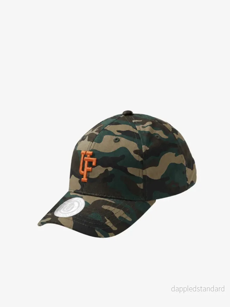 Camo Upfront Spinback Baseball Kasket Med Orange Logo
