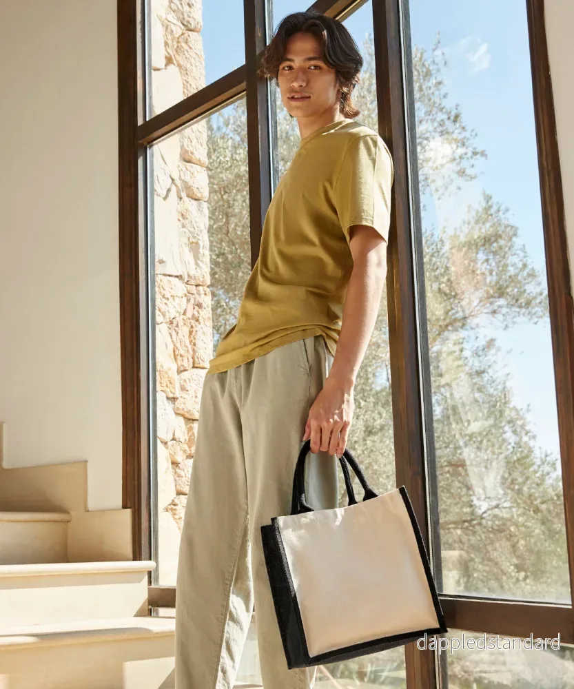 Printers Jute Midi Tote Printers Jute Midi Tote