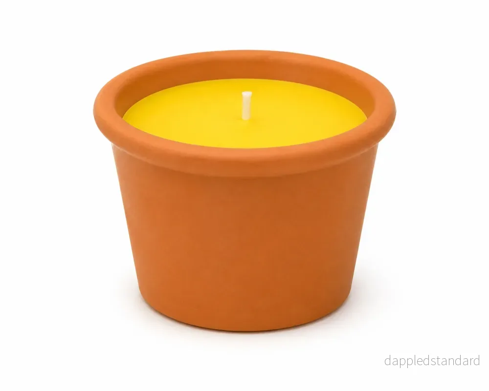 Doftljus Basic Citronella i Terrakottakruka 60x75 mm
