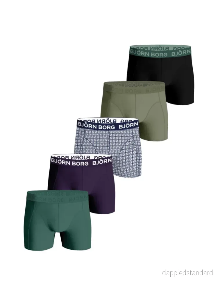 5-Pack Björn Borg Boxer Shorts Multi Farver 5-Pack Björn Borg Boxer Shorts Multi Farver