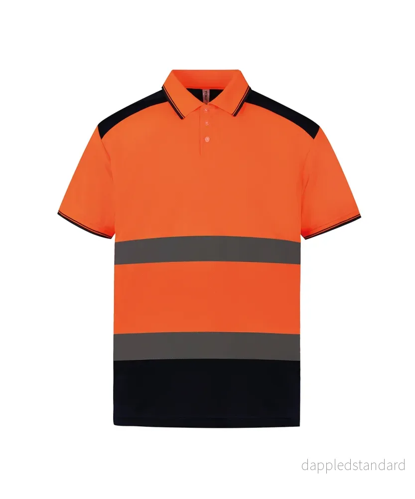 YOKO - Hi-vis tvåfärgad piké - Bild 2