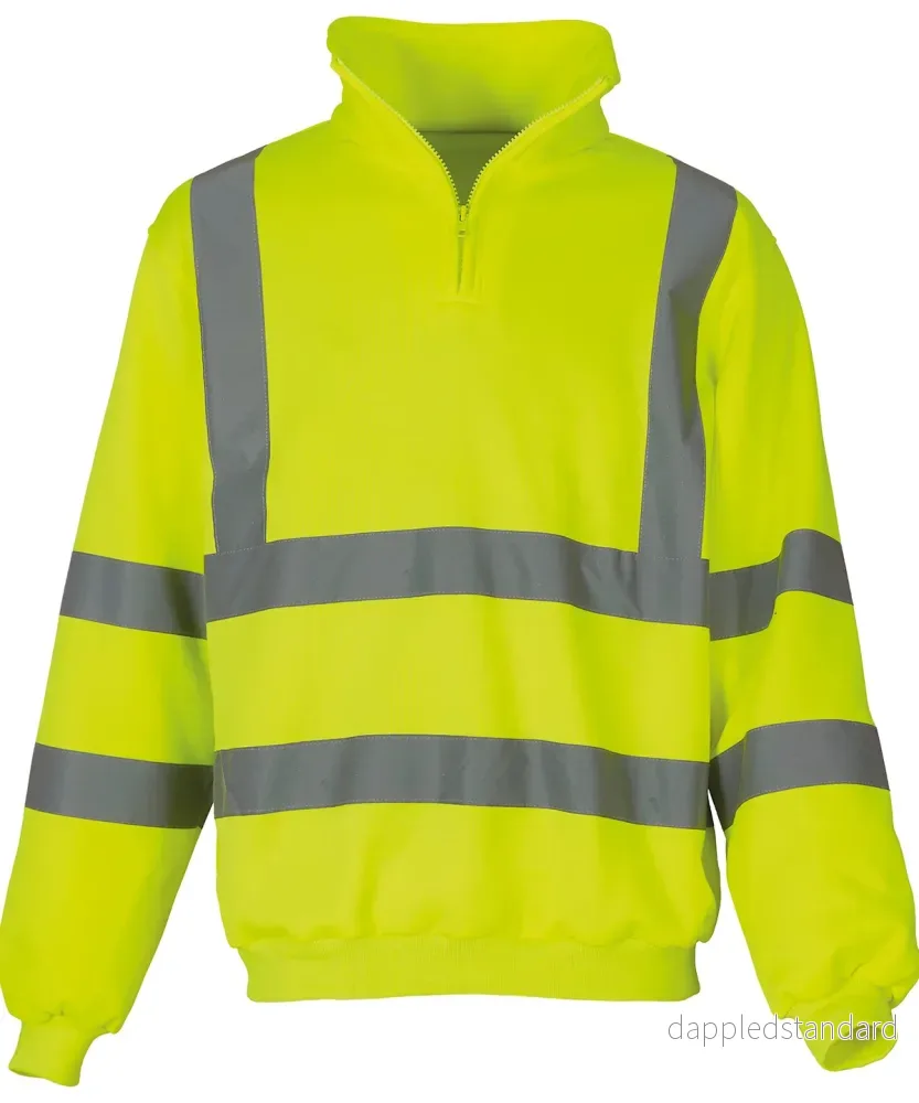 Hi-vis sweatshirt med dragkedja - Bild 3