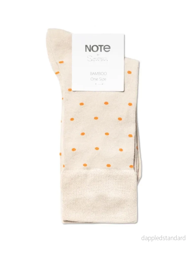 Note Beige Dame Prikket Strømpe Note Beige Dame Prikket Strømpe