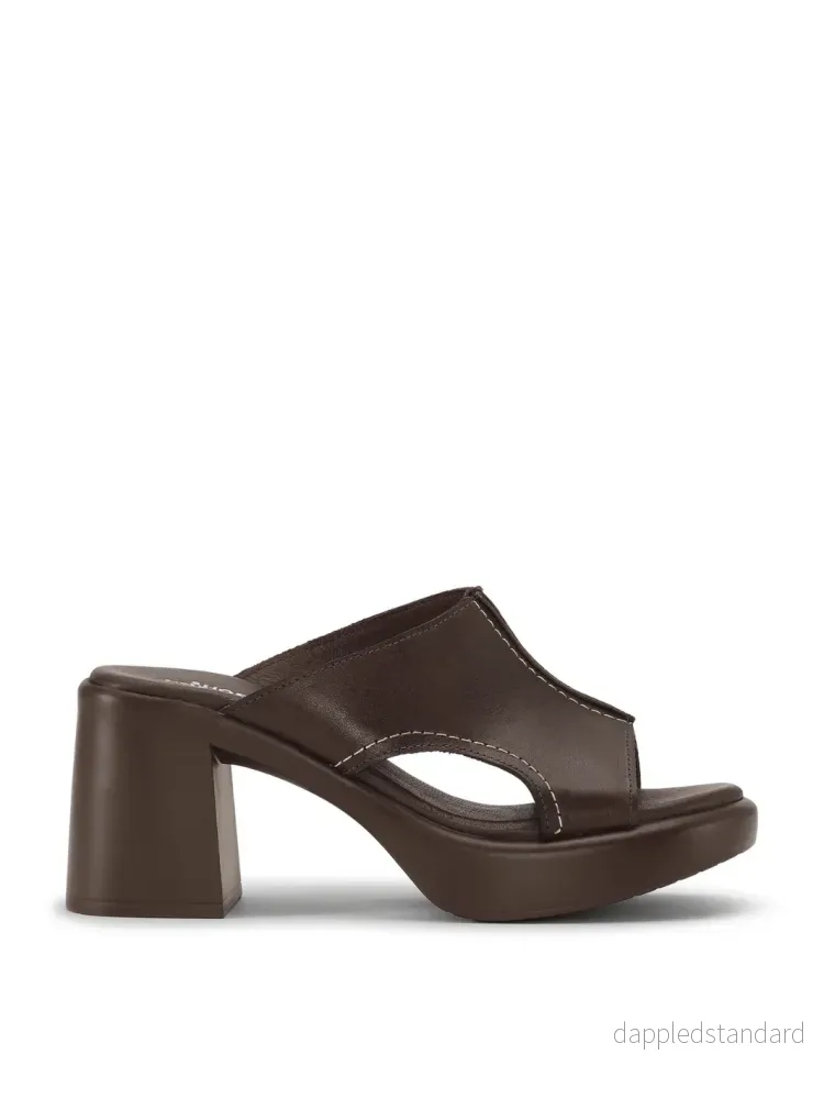 Shoe Biz Portland Sandal I Mørkebrun Læder Shoe Biz Portland Sandal I Mørkebrun Læder
