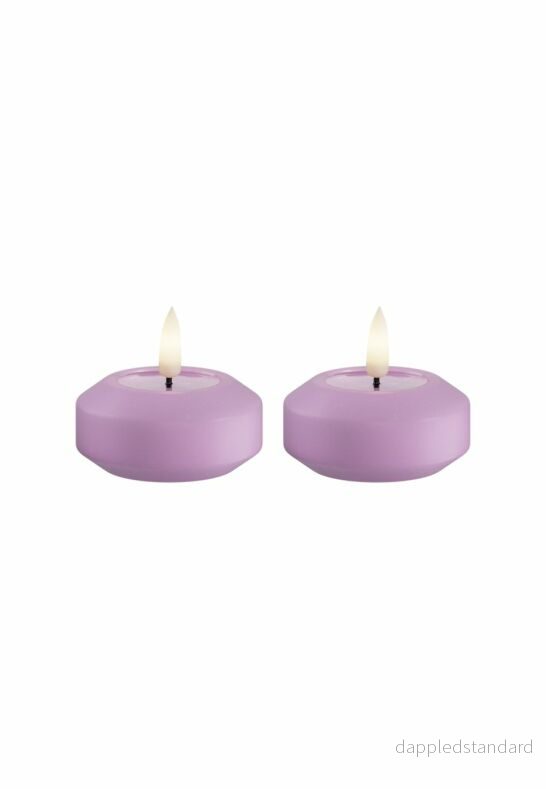 LED Flytande Värmeljus 6,1 cm Lavendel 2-pack