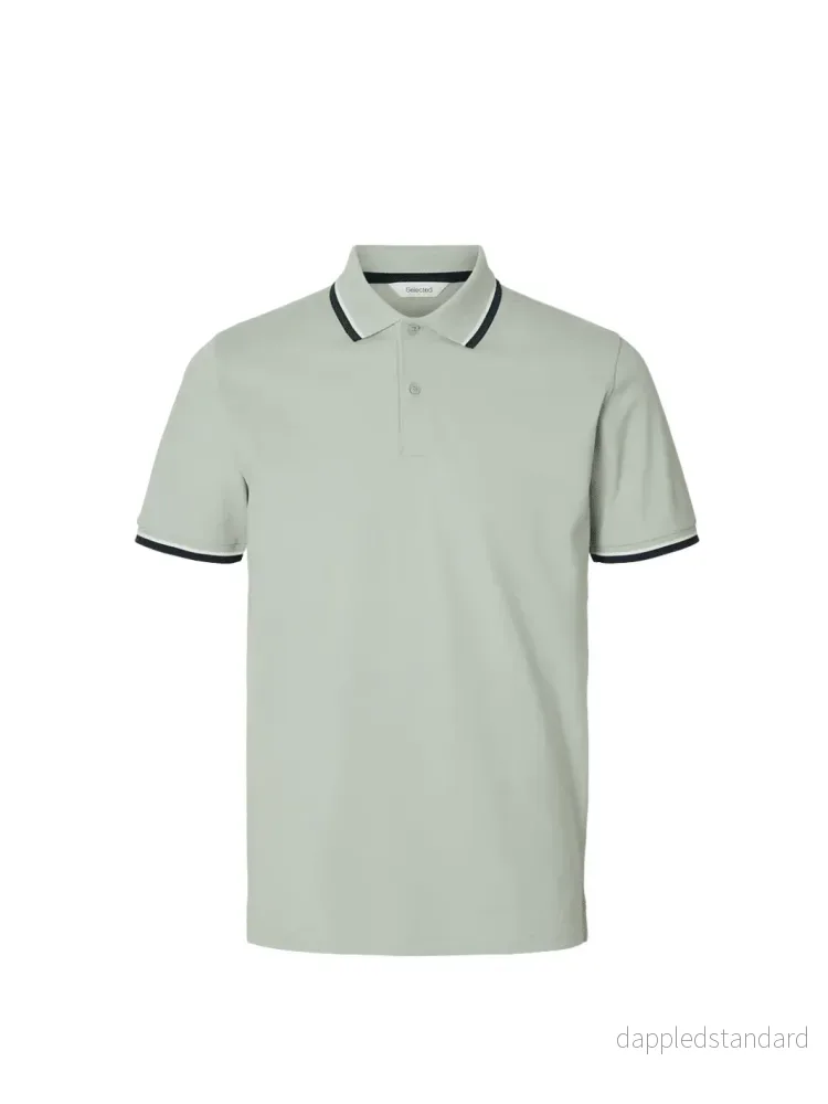 Selected Homme Mintgrøn Atlas Sport Polo - Bild 3