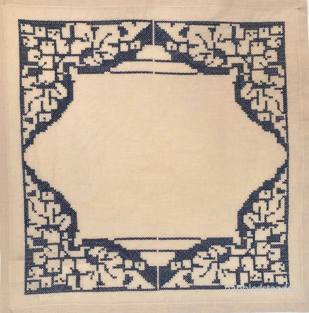 EDITH Servett Broderad Bomull/Linne - Bild 2