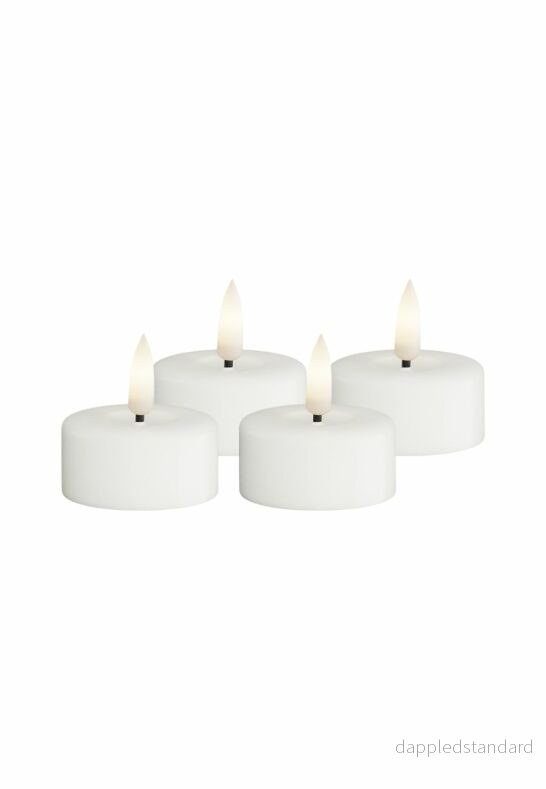 LED Värmeljus 3,5x4 cm Vit 4-pack
