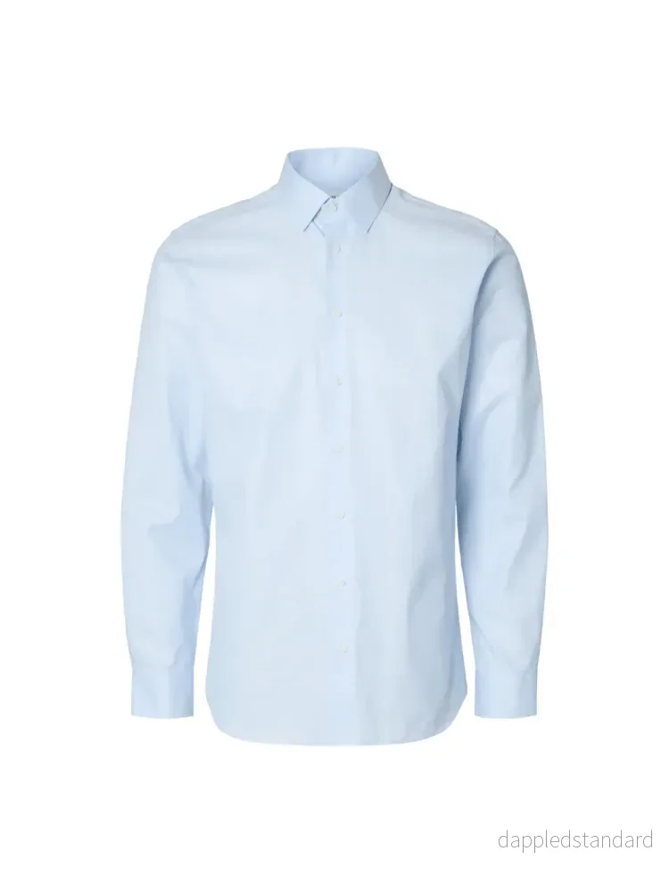 Klassisk Lyseblå Selected Ethan Slim Fit Herre Skjorte Klassisk Lyseblå Selected Ethan Slim Fit Herre Skjorte