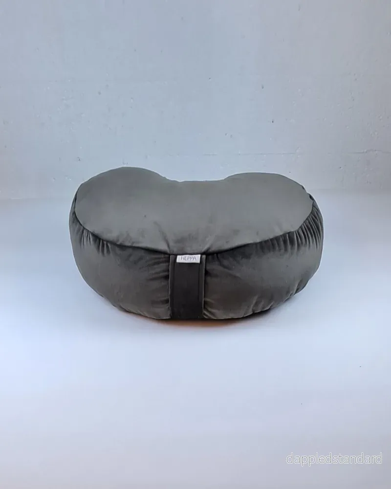 Meditationskudde sammet - Mörkgrå - Bild 3