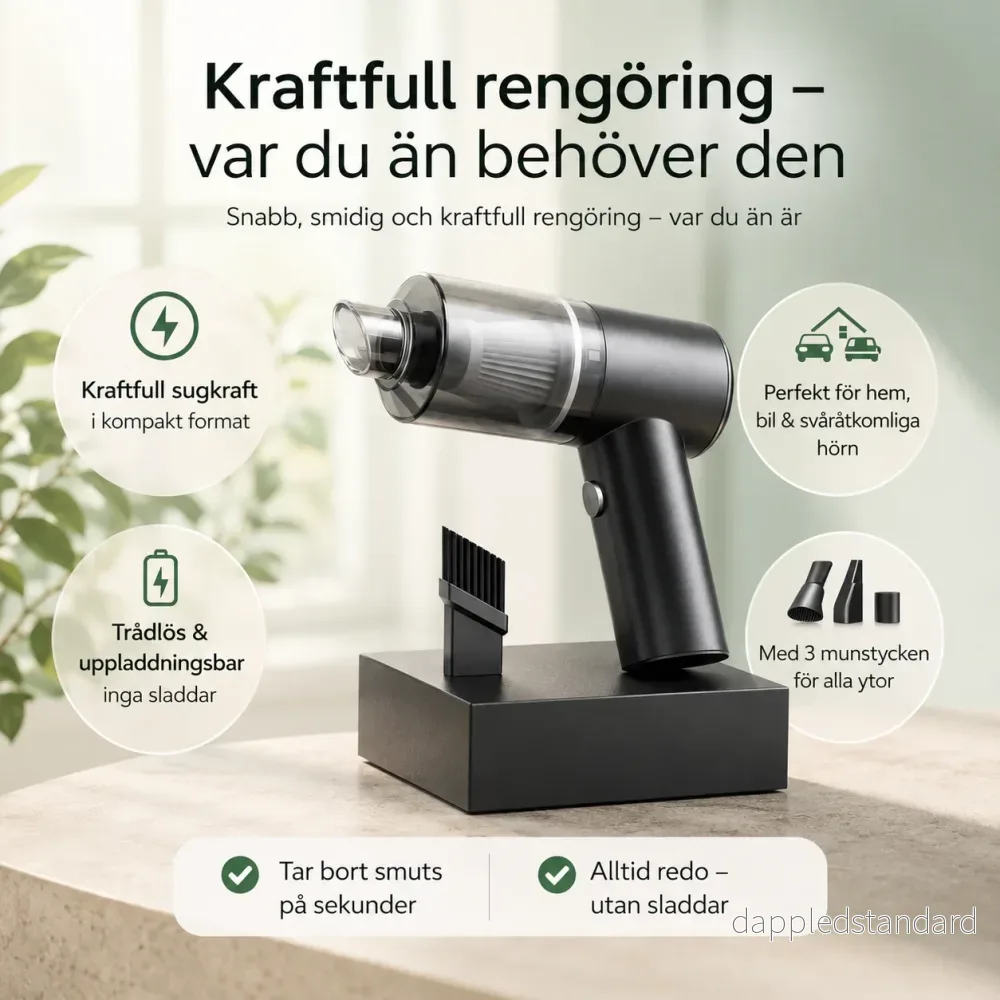 TurboClean™ – Kraftfull Rengöring på Sekunder för Bil & Hem