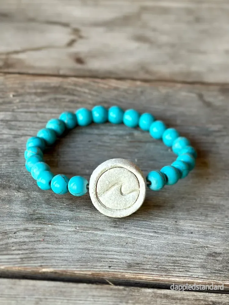 Armband Turkos och keramik
