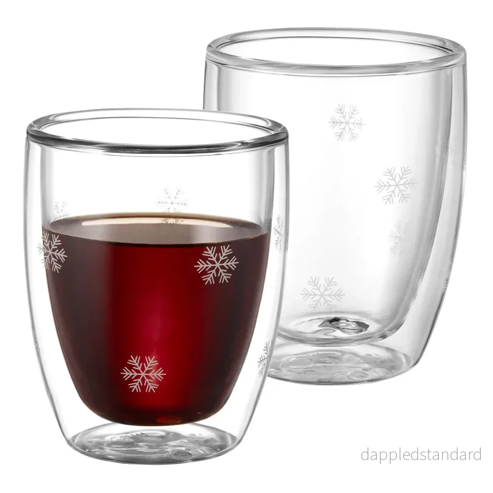 Snöstjärna Dubbelväggad Glas 2-pack