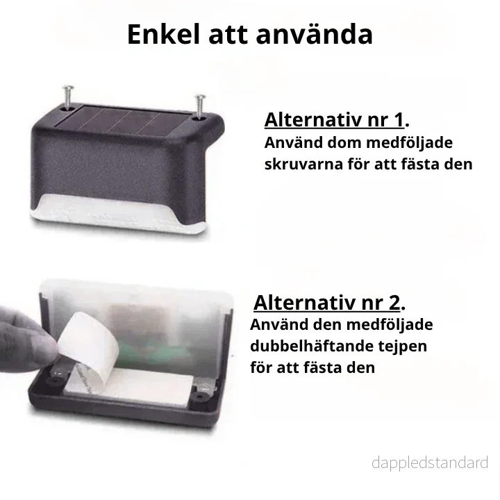 Solglim™ | Solcellsdriven Trappbelysning utan Sladdar - Bild 2