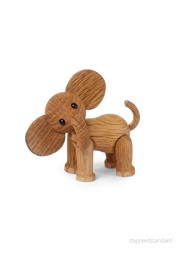 Ella Elefant Baby Trädekoration 9 cm Ek/Lönn