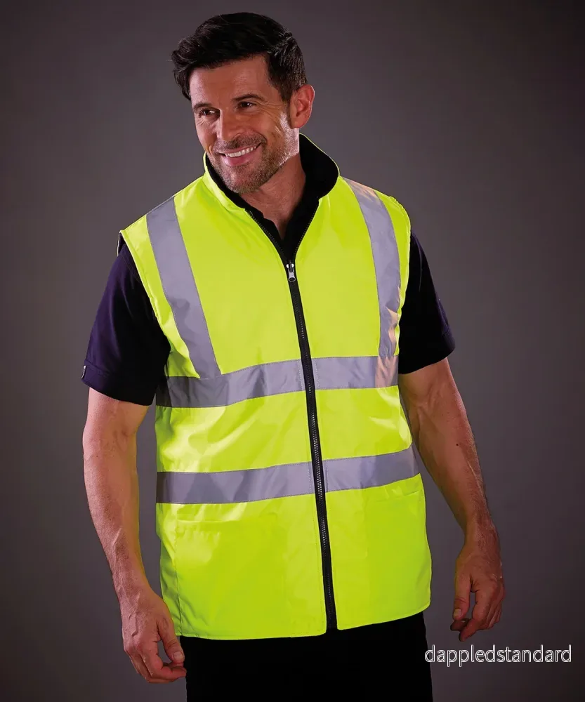Hi-vis vändbar fleece bodywarmer