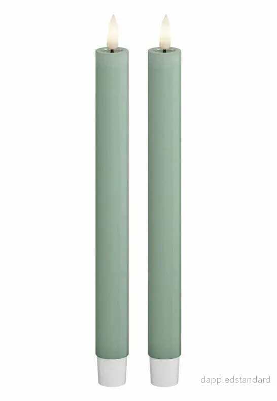 LED Kronljus 2,2x24 cm Sage Green 2-pack
