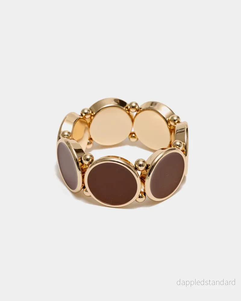 Bow 19 armband Ava guld brunt