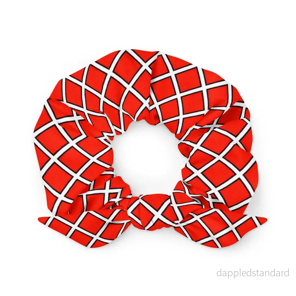 Scrunchie i återvunnet material Piet Ruta röd