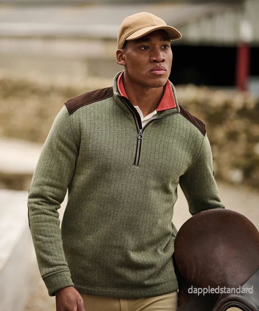 Holbeck fleece med halv dragkedja