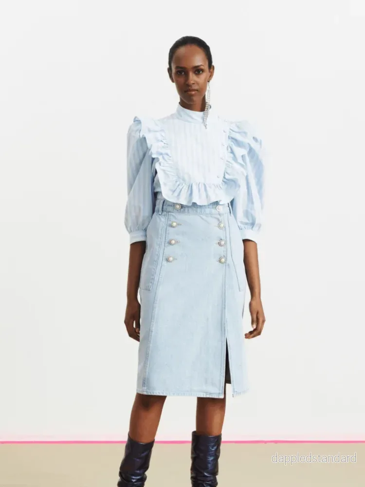 Lätt Denim Rebecca Kjol Från Custommade