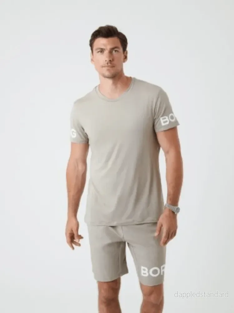 Beige Björn Borg Performance T-Shirt