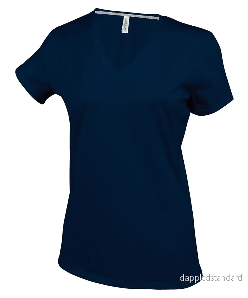 Short Sleeve V-neck T-shirt - Dam - Bild 3