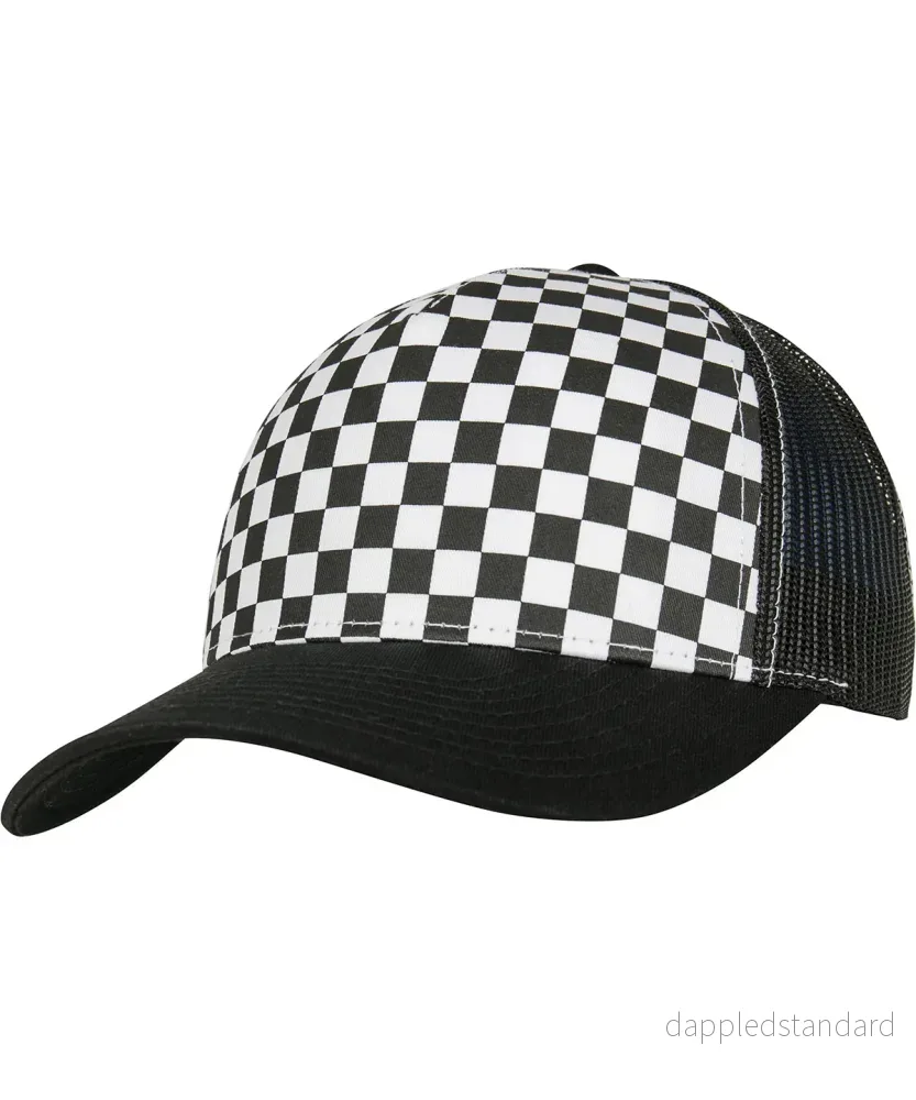 Retro trucker med rutmönster