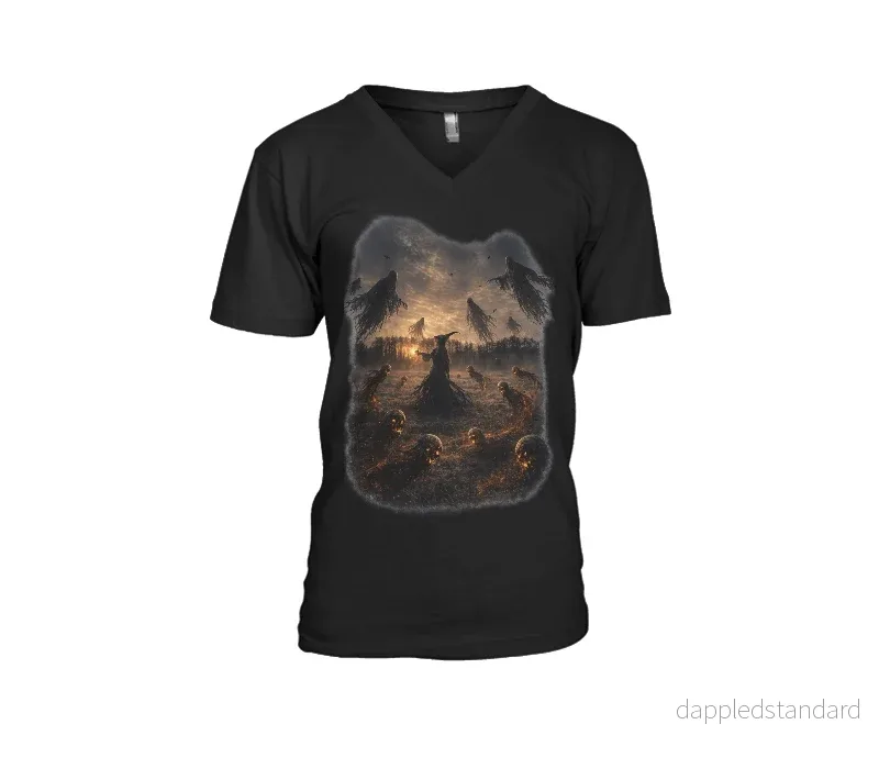 Herr T-shirt med V-hals i stretch