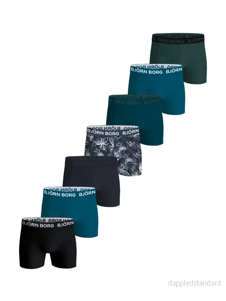 Björn Borg 7-Pack Blå Boxer Shorts