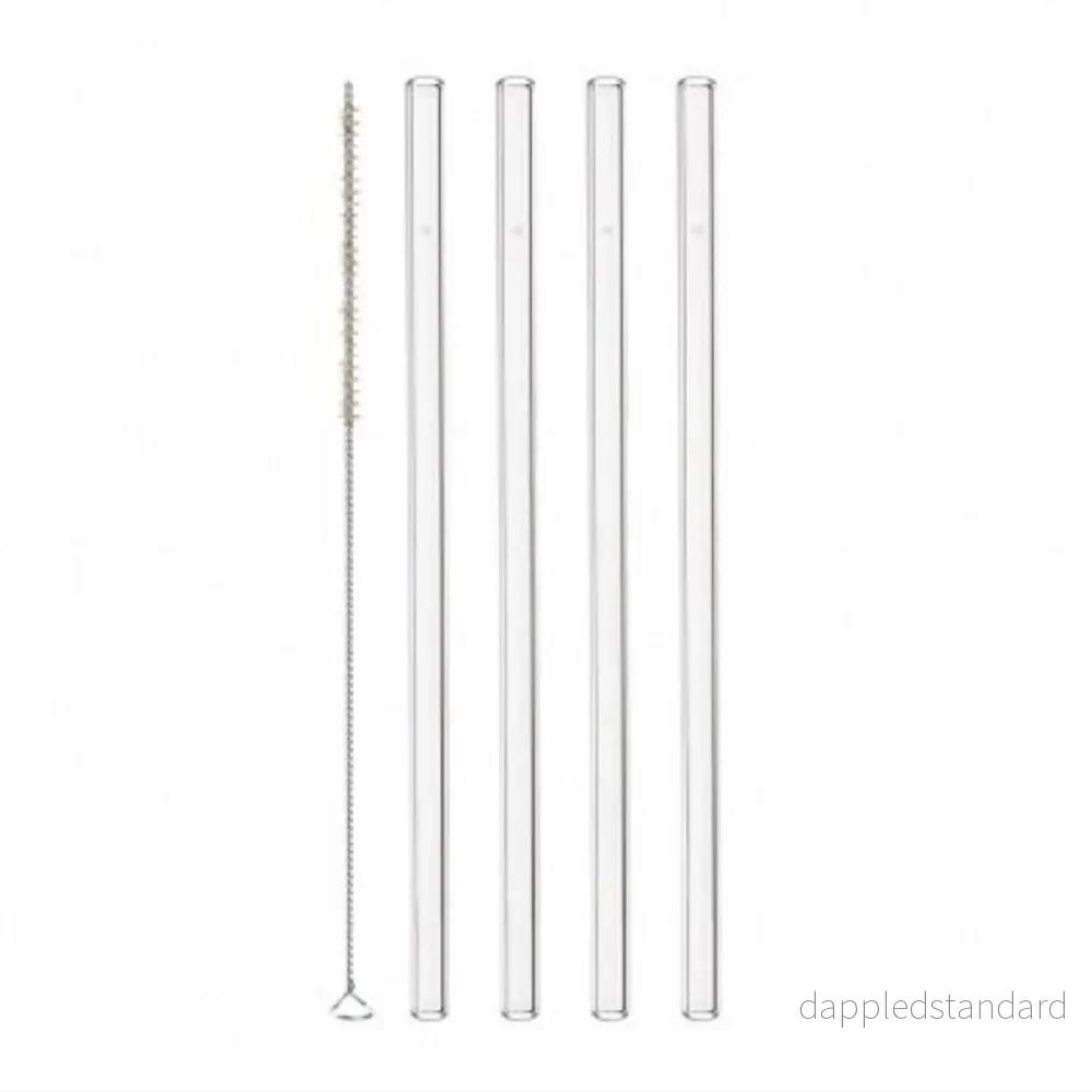 Sugrör Glas 4-pack + borste Sugrör Glas 4-pack + borste