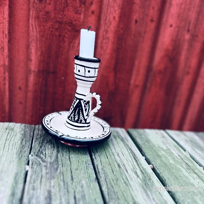 Ljusstake - vit och svart - Bild 2