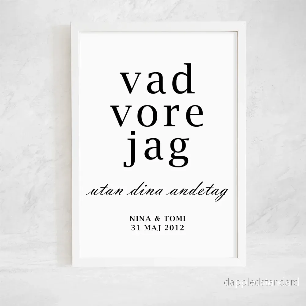 Poster | Utan dina andetag