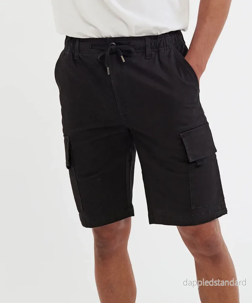Cargo utility shorts med dragsko för herrar Cargo utility shorts med dragsko för herrar